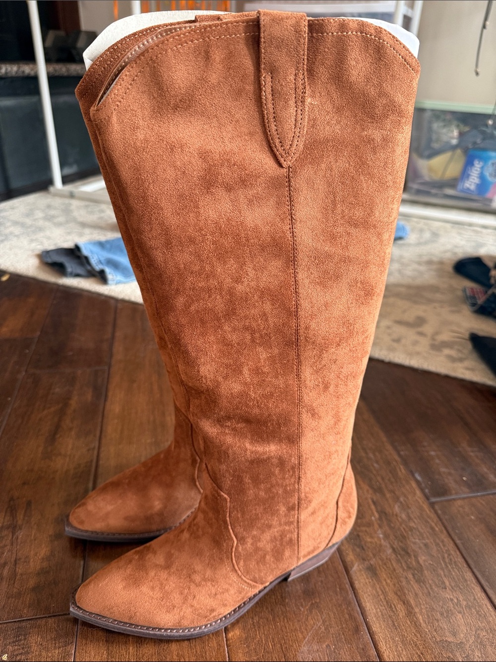 Women's Tall Suede Western Boots - Chestnut Brown dolce vita